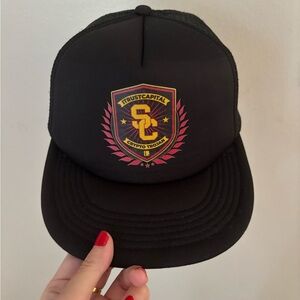 USC Black Trucker Hat